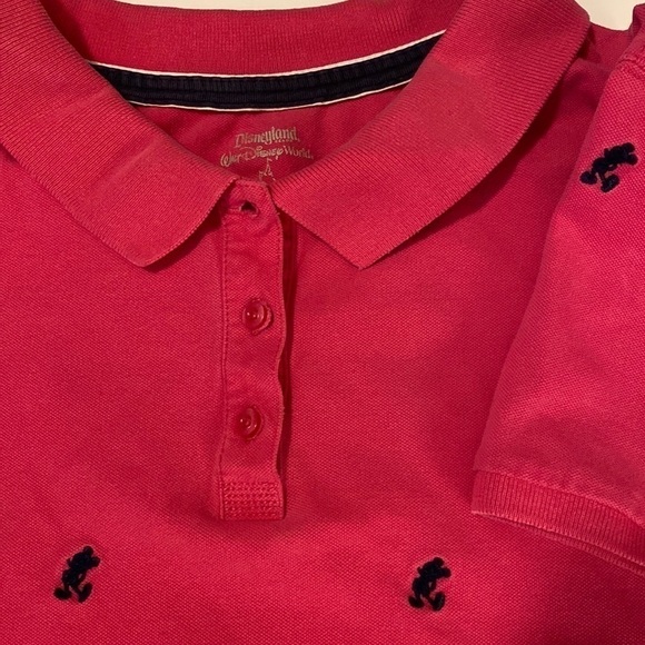 Disneyland women’s short sleeve shirt, size 2X pink with Mickey embroidered - Picture 1 of 10